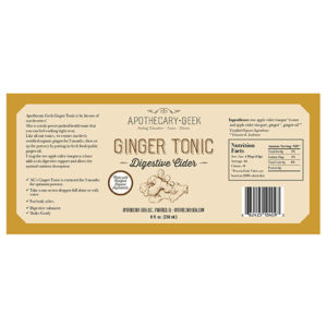 Organic Ginger Tonic- Digestive Cider 2oz - Image 3